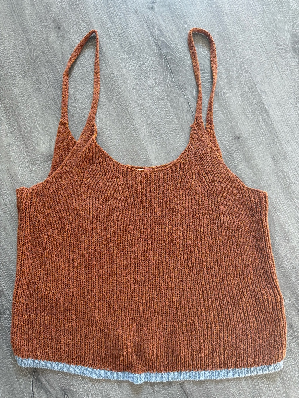 Pilcro Rust Brown Knit Tank with Thin Straps Size Large